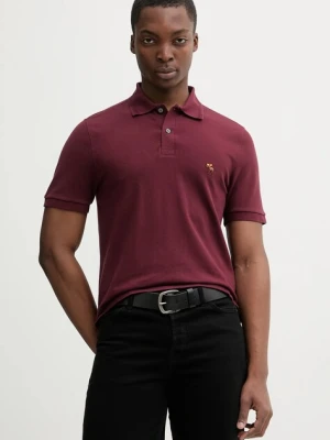 Abercrombie & Fitch polo męski kolor bordowy gładki KI124-5719-500