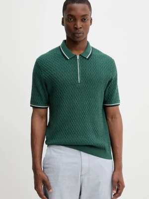 Abercrombie & Fitch polo męski kolor zielony gładki KI120-5086