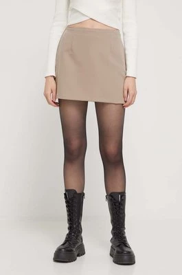 Abercrombie & Fitch spódnica kolor beżowy mini prosta