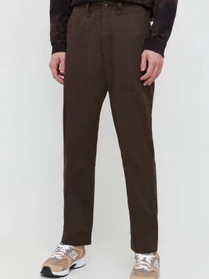 Abercrombie & Fitch spodnie bawełniane brązowy