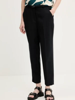 Abercrombie & Fitch spodnie damskie kolor czarny dopasowane high waist KI156-5069