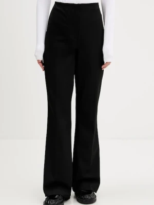 Abercrombie & Fitch spodnie damskie kolor czarny dzwony high waist KI156-5443-900