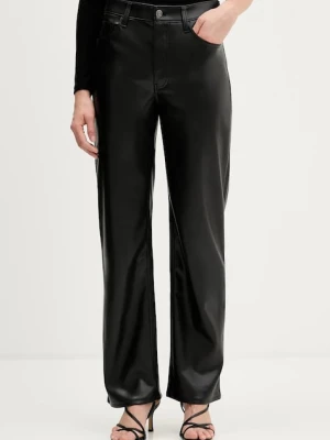 Abercrombie & Fitch spodnie damskie kolor czarny szerokie high waist KI156-5561-900