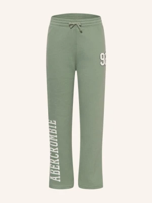 Abercrombie & Fitch Spodnie Dresowe gruen JASNOZIELONY
