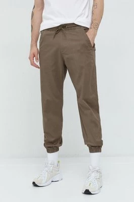 Abercrombie & Fitch spodnie męskie kolor brązowy