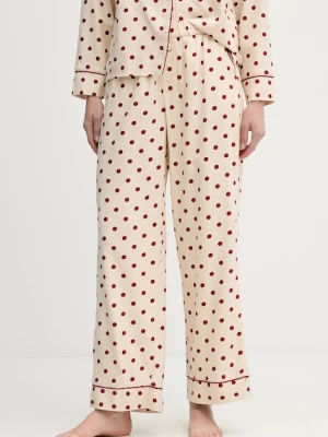 Abercrombie & Fitch spodnie piżamowe damska kolor beżowy KI146-5134-606