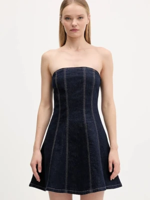 Abercrombie & Fitch sukienka jeansowa kolor niebieski mini rozkloszowana KI159-6084-276