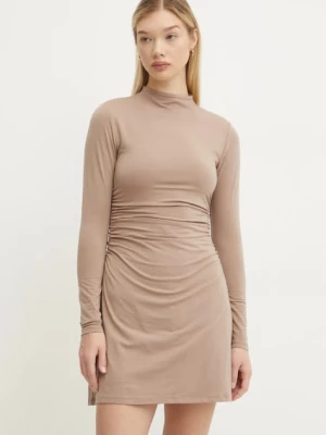 Abercrombie & Fitch sukienka kolor beżowy mini dopasowana KI159-5142