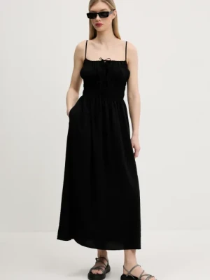 Abercrombie & Fitch sukienka kolor czarny maxi rozkloszowana KI159-5569