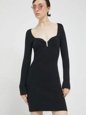 Abercrombie & Fitch sukienka kolor czarny mini dopasowana