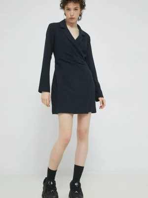 Abercrombie & Fitch sukienka kolor czarny mini dopasowana