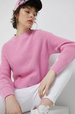 Abercrombie & Fitch sweter damski kolor różowy ciepły
