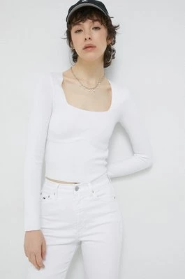 Abercrombie & Fitch sweter kolor biały