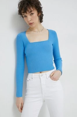 Abercrombie & Fitch sweter kolor niebieski