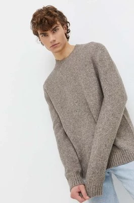 Abercrombie & Fitch sweter męski kolor beżowy ciepły