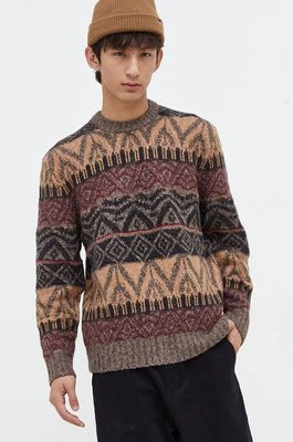 Abercrombie & Fitch sweter męski kolor brązowy