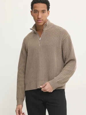 Abercrombie & Fitch sweter męski kolor brązowy ciepły KI120-4181
