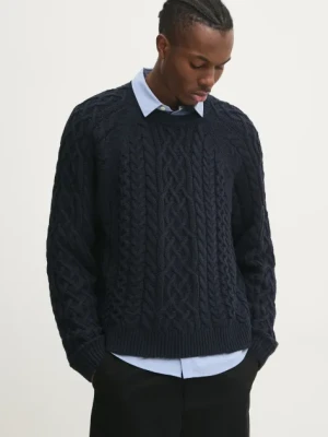 Abercrombie & Fitch sweter męski kolor granatowy KI120-4189