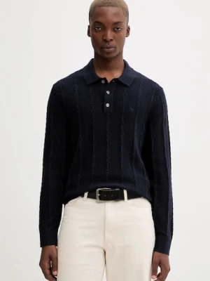 Abercrombie & Fitch sweter z dodatkiem wełny męski kolor granatowy lekki KI120-5142-200