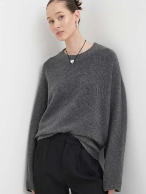 Abercrombie & Fitch sweter z domieszką wełny damski kolor szary
