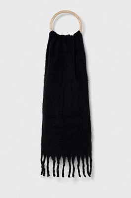 Abercrombie & Fitch szalik damski kolor czarny gładki