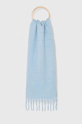 Abercrombie & Fitch szalik damski kolor niebieski gładki