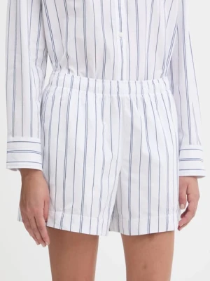 Abercrombie & Fitch szorty bawełniane damskie kolor biały wzorzyste high waist KI149-5298