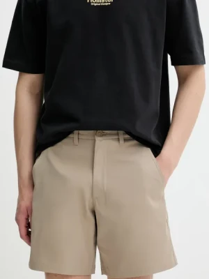 Abercrombie & Fitch szorty męskie kolor beżowy KI128-5039