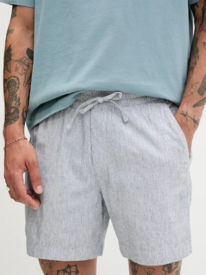 Abercrombie & Fitch szorty z domieszką lnu męskie kolor granatowy KI128-5060