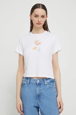 Abercrombie & Fitch t-shirt bawełniany damski kolor biały