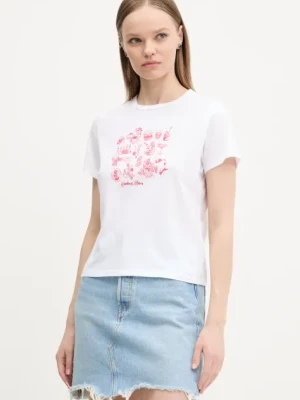 Abercrombie & Fitch t-shirt bawełniany damski kolor biały KI157-5109