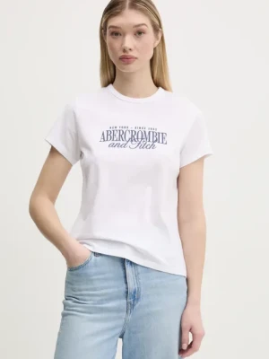 Abercrombie & Fitch t-shirt bawełniany damski kolor biały KI185-5058