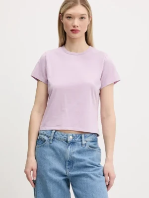 Abercrombie & Fitch t-shirt bawełniany damski kolor fioletowy KI139-5308