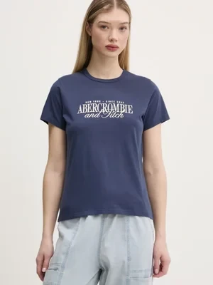 Abercrombie & Fitch t-shirt bawełniany damski kolor granatowy KI185-5058