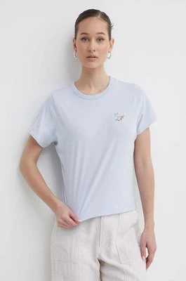 Abercrombie & Fitch t-shirt bawełniany damski kolor niebieski