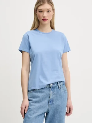 Zdjęcie produktu Abercrombie & Fitch t-shirt bawełniany damski kolor niebieski KI139-5231