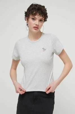 Abercrombie & Fitch t-shirt bawełniany damski kolor szary
