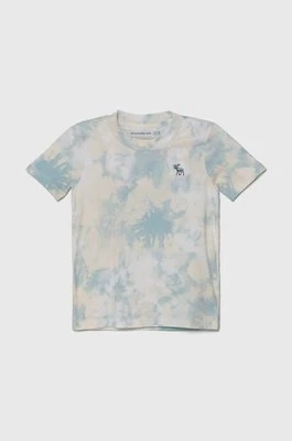 Abercrombie & Fitch t-shirt bawełniany dziecięcy kolor beżowy wzorzysty