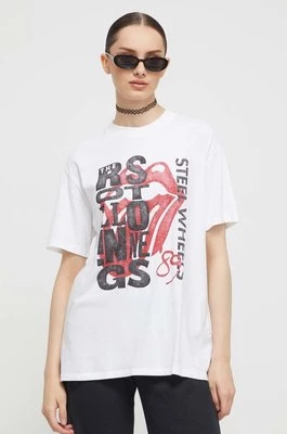 Abercrombie & Fitch t-shirt bawełniany kolor beżowy