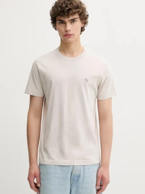 Abercrombie & Fitch t-shirt bawełniany męski kolor beżowy gładki KI124-5264