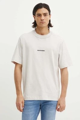 Abercrombie & Fitch t-shirt bawełniany męski kolor szary z aplikacją KI123-1036