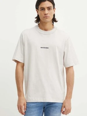 Abercrombie & Fitch t-shirt bawełniany męski kolor szary z aplikacją KI123-1036