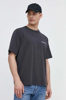 Abercrombie & Fitch t-shirt bawełniany męski kolor szary z nadrukiem