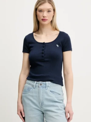 Abercrombie & Fitch t-shirt damski kolor granatowy KI139-5271