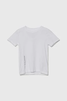 Abercrombie & Fitch t-shirt dziecięcy kolor biały z nadrukiem