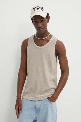 Abercrombie & Fitch t-shirt męski kolor beżowy