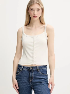 Abercrombie & Fitch top kolor beżowy KI139-5412