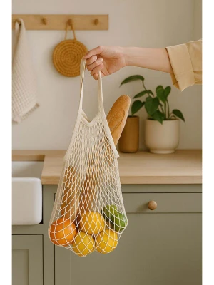 ABERTO DESIGN Siatkowa torba w kolorze białym - 36 x 45 cm rozmiar: onesize