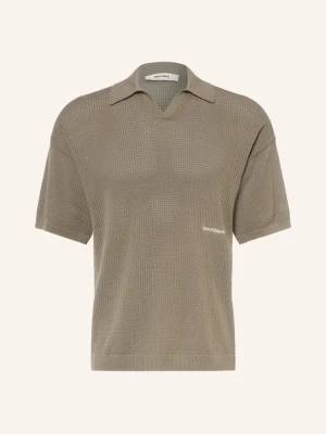 About:Blank Koszulka Polo Z Dzianiny gruen KHAKI