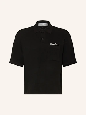 About:Blank Koszulka Polo Z Materiału Pika Relaxed Fit schwarz